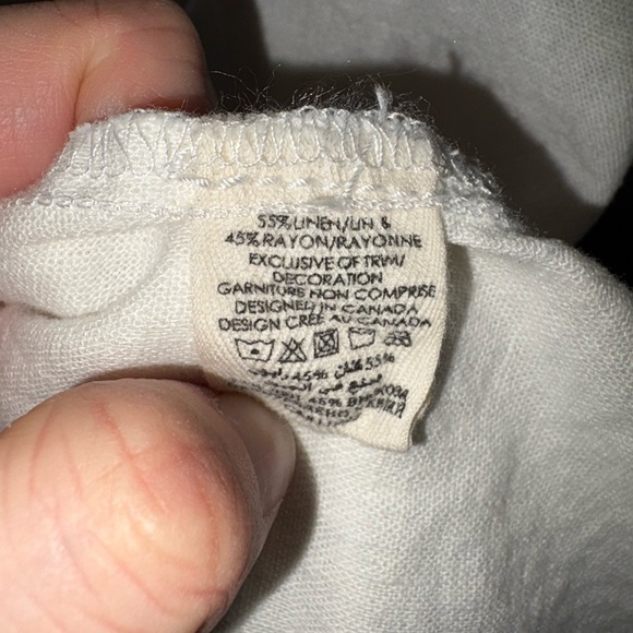 Ocean by Bikini Village White Women's Button Down Linen Blend Shirt - Picture 6 of 10